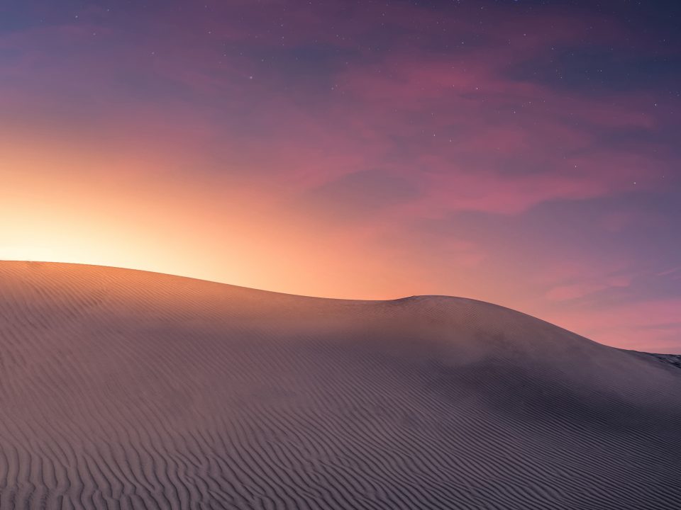 gray desert front of sunlight