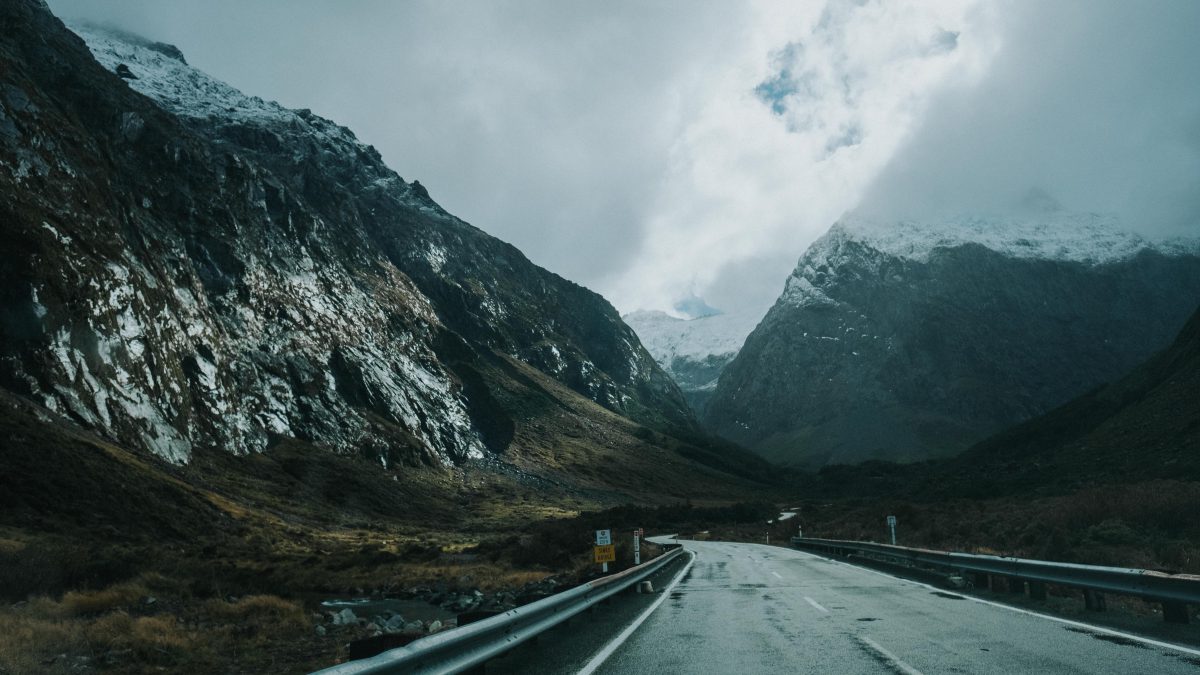 road between mountain alps