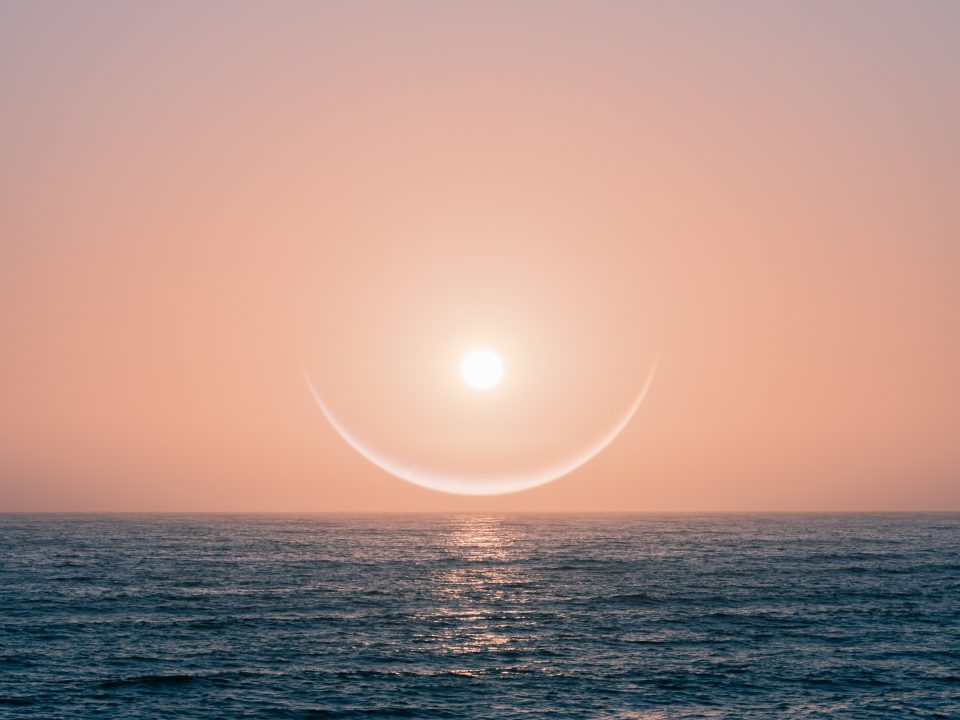 sun over the sea during sunset