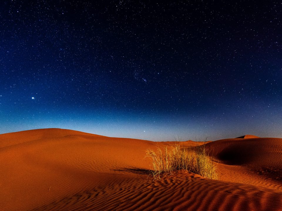 desert during nighttime