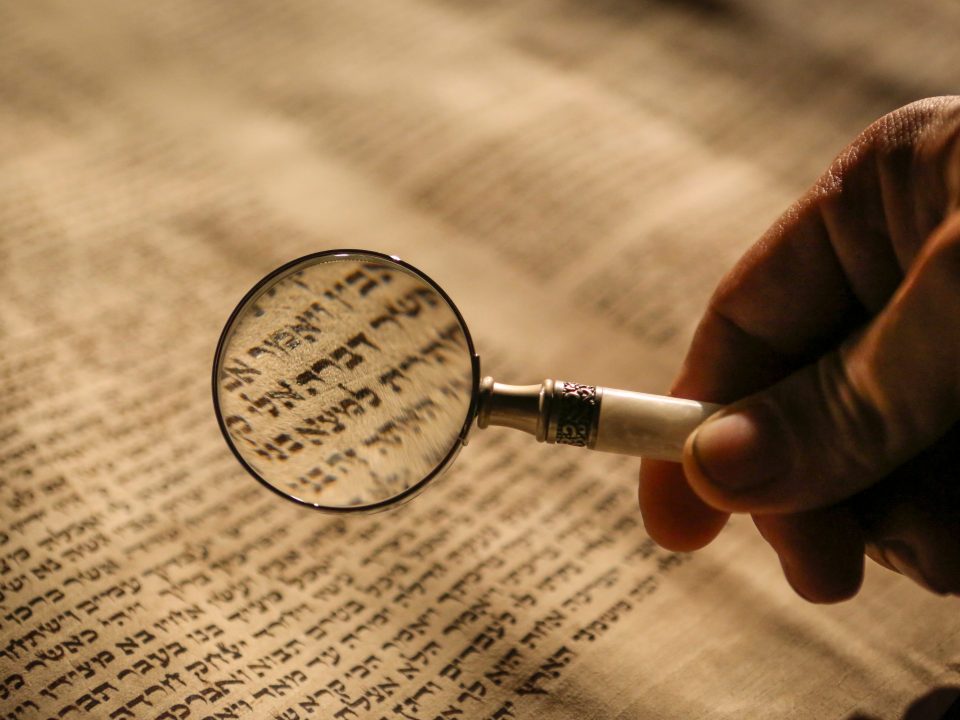 person holding magnifying glass