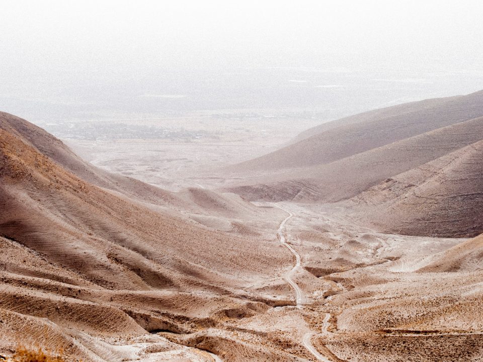 bird's eye photography of road on dessert