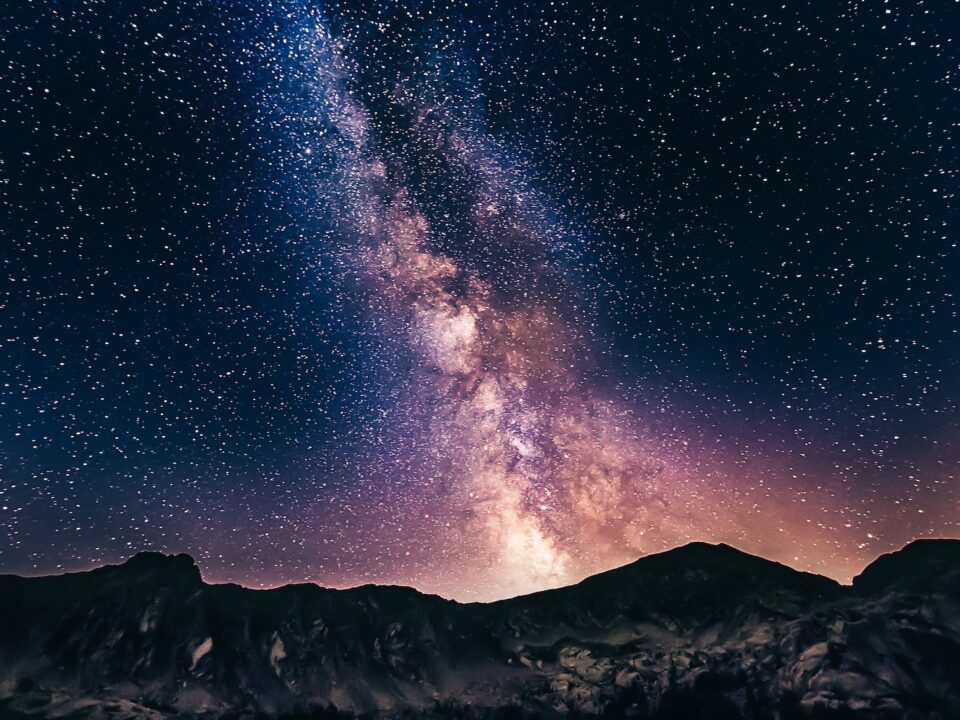 milky way on mountains