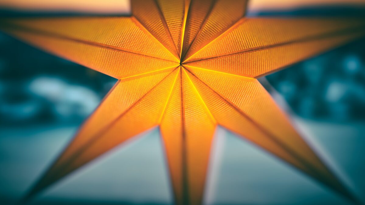 yellow Christmas star decor