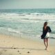 woman standing at seashore