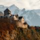 castle on mountain surrounded by trees