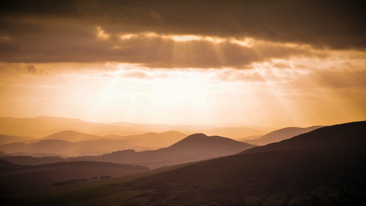 silhouette of mountains