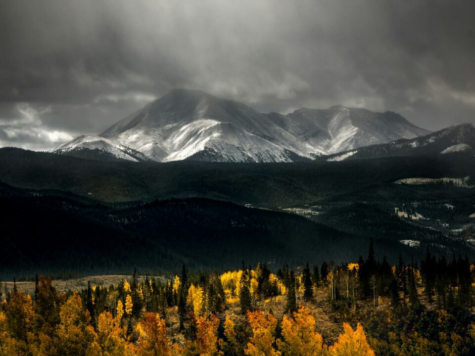 snow-covered mountains